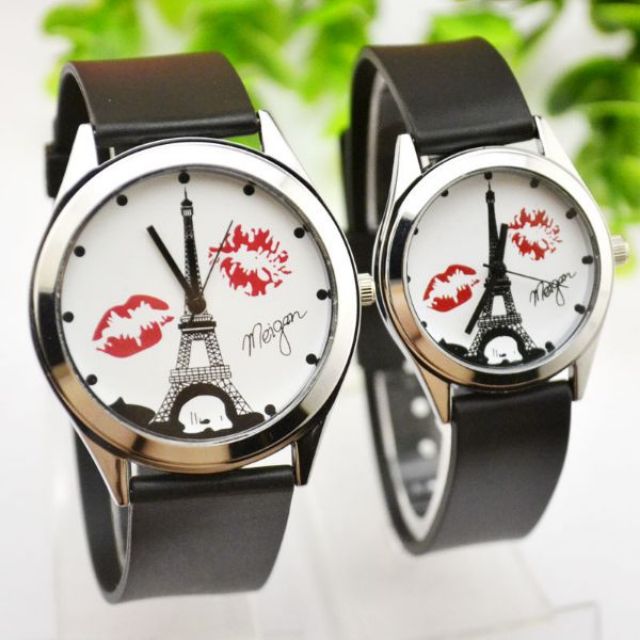 🍓🍓🍓đồng hồ cặp nam nữ dây cao su tháp nụ hôn