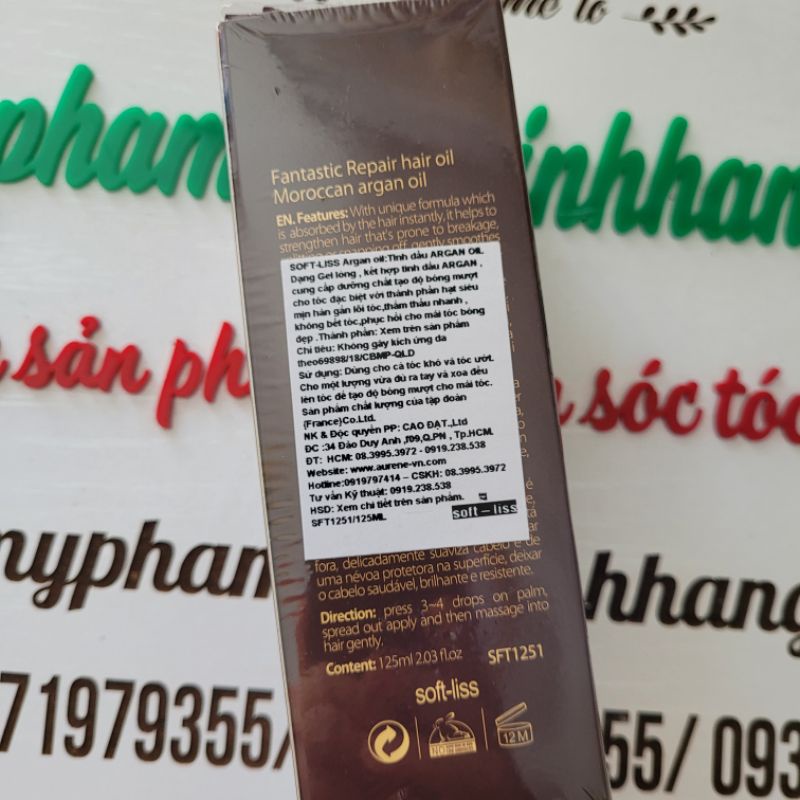 Tinh Dầu Dưỡng Tóc Aurane Pháp 125ml (argan oil và macadamia oil)