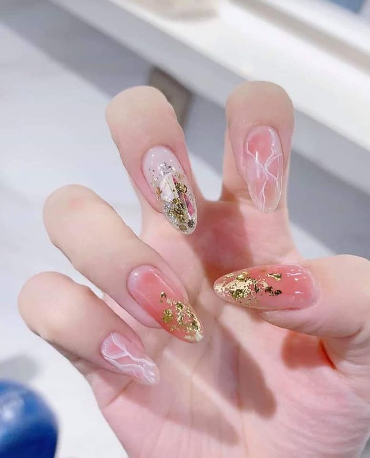 Giấy bạc nail , giấy nhún vàng bạc trang trí móng