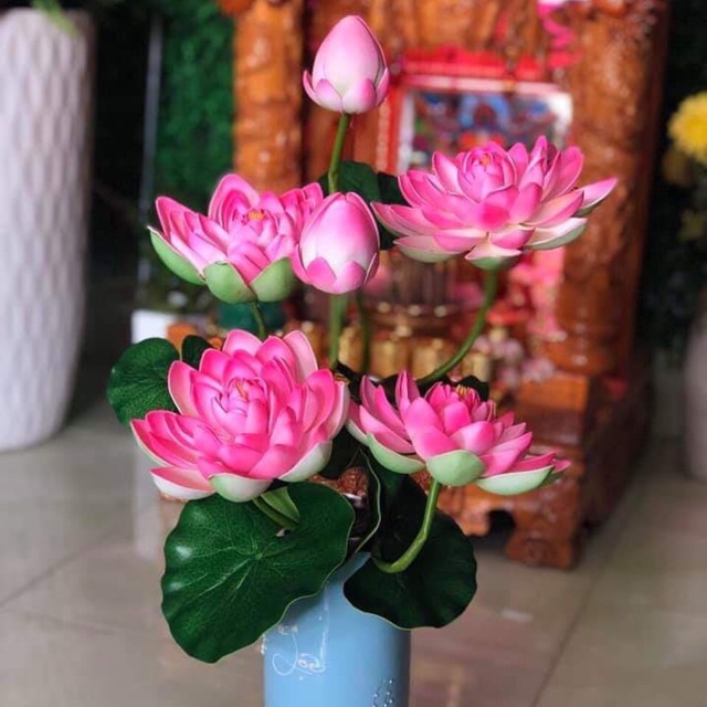 Hoa giả 🌺🌺 hoa sen loại lớn 105 cm - giống thật 99%