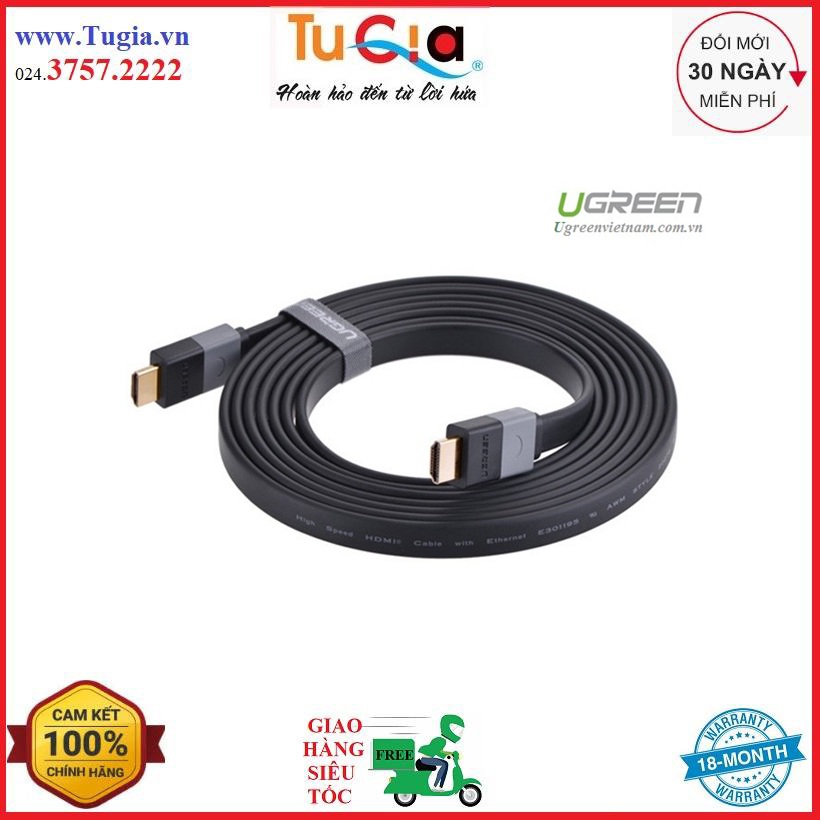 Cáp HDMI 1.4 Ugreen 30110 2m - Hàng Chính Hãng