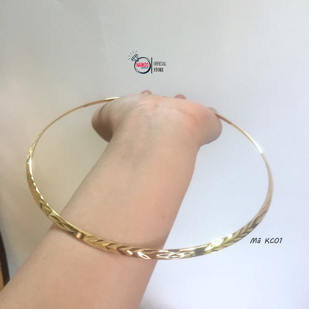 Kiềng Khía Nữ, Kiềng Cổ Vàng KC01 Bền Màu ( 1 chiếc)