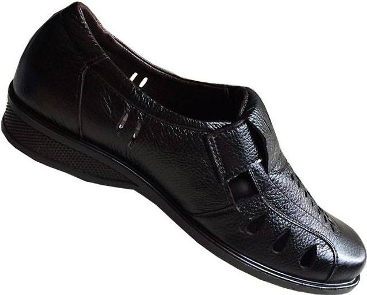 Giày Rọ Nam Da Bò Cao Cấp Đen Gm033