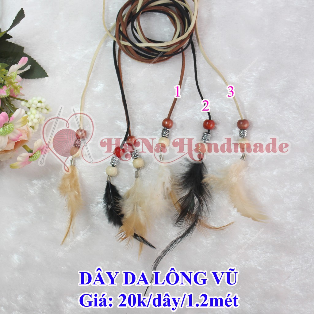 Decorative Feather Leather Cord (20K/Strand)