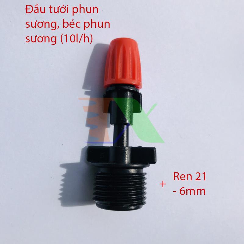 Béc tưới phun sương MT-309E 10 lit / h, Đầu phun sương Kèm Ren 1/2" (20-21 mm)