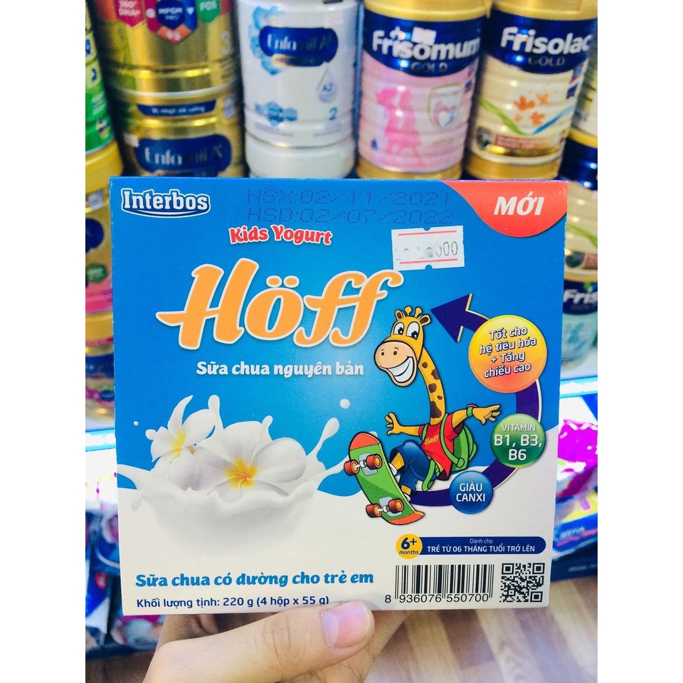 sữa chua Hoff 1 lốc 4 hộp date mới nhất