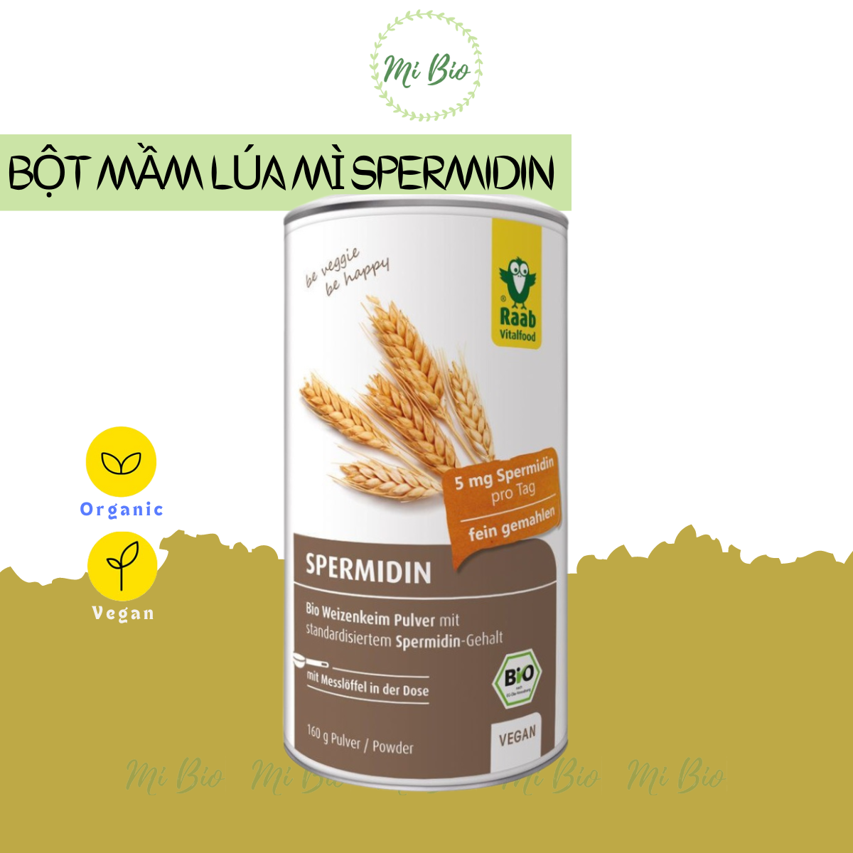 160gr - Raab Organic Wheat sprout powder