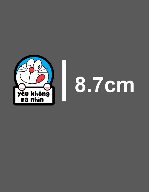 Tem dán, decal, sticker Doreamon dán xe máy, laptop....