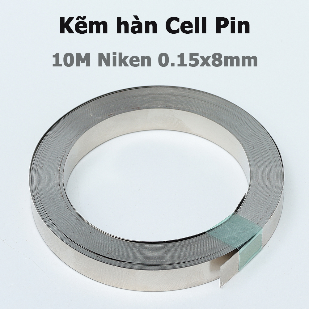Kẽm hàn cell pin mạ Niken 0.15x8mm Cuộn 10M