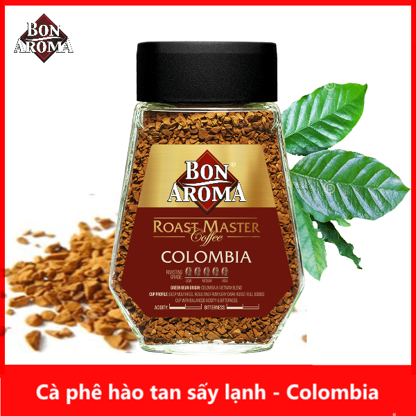 Mô tả sản phẩm Cà phê hòa tan sấy lạnh - Bon Aroma Roast Master Colombia