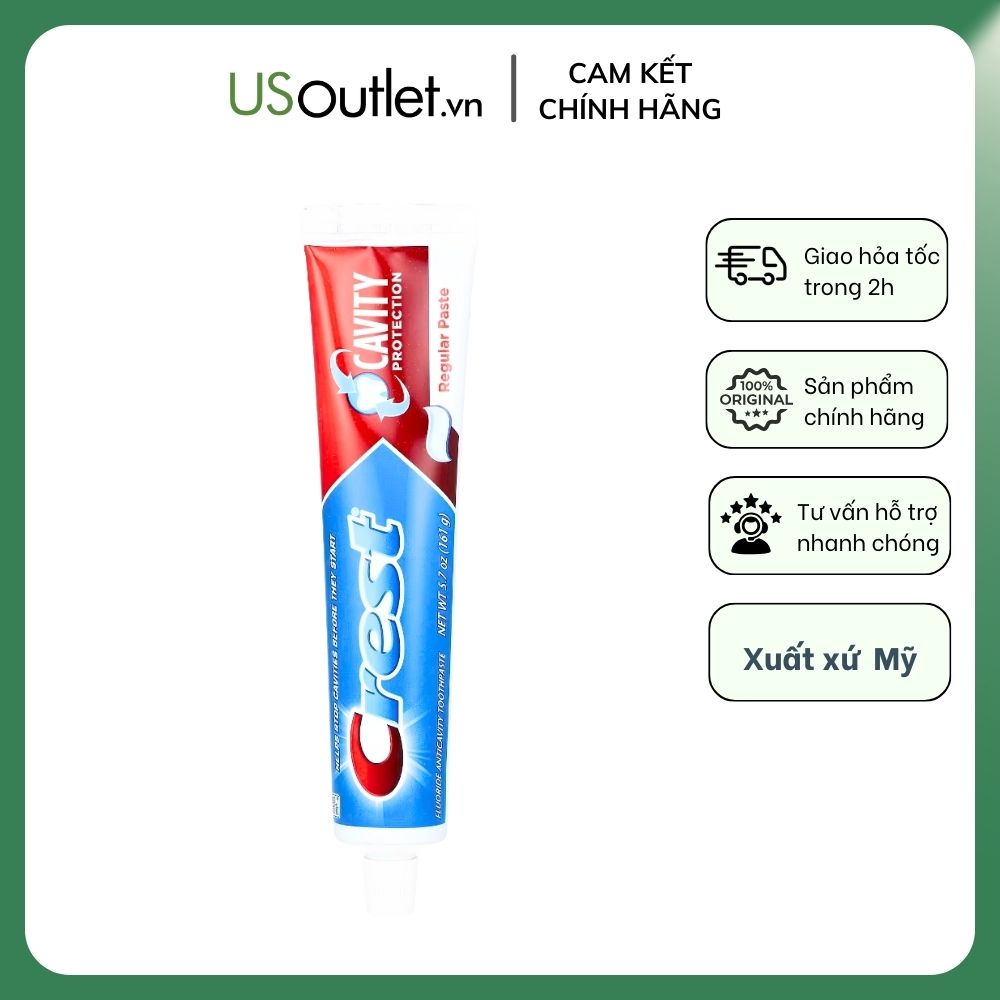 Kem Đánh Răng Crest Cavity Protection Toothpaste Regular Paste 232g