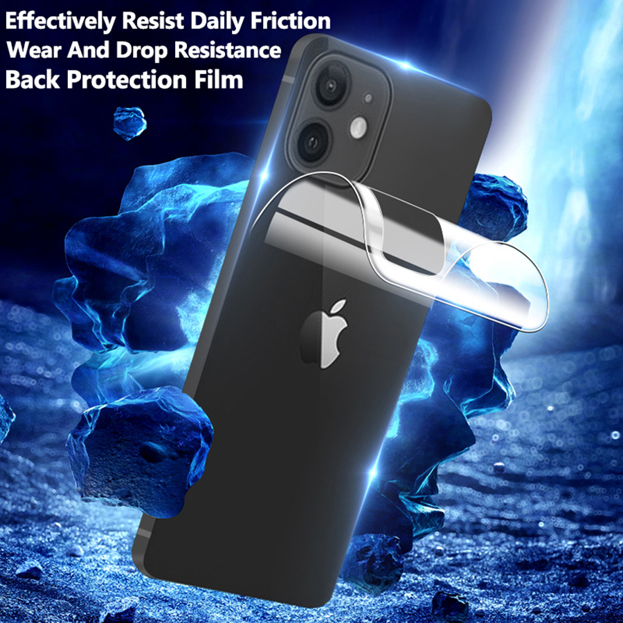 Miếng Dán Màn Hình Sau Cho iPhone 15 Pro Max iPhone 15 Plus 14 Pro Max 13 12 11 Pro Max 13 Mini X XR XS Max 6 6s 7 8 Plus SE 2020 SE3 2022 Dán Film Dẻo Full Màn Cong