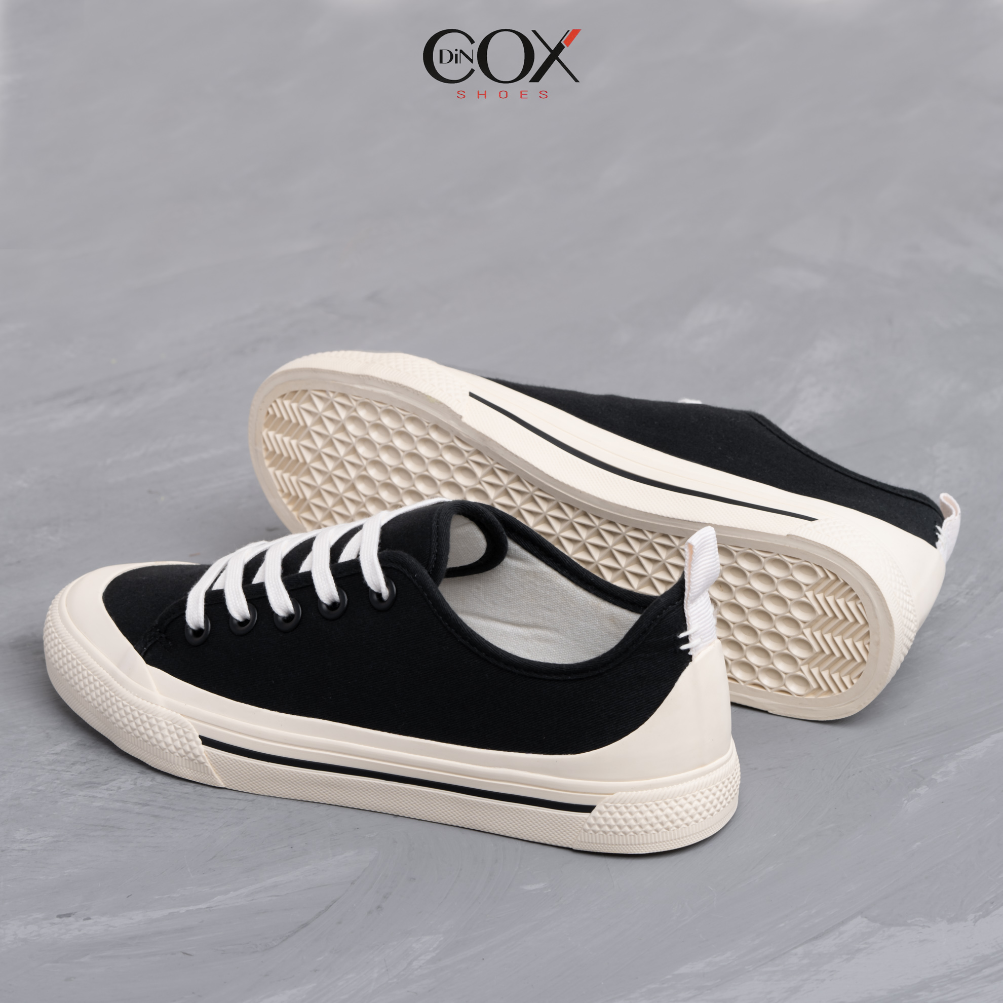 Giày Sneaker Unisex DINCOX Vải Canvas C20 BLACK