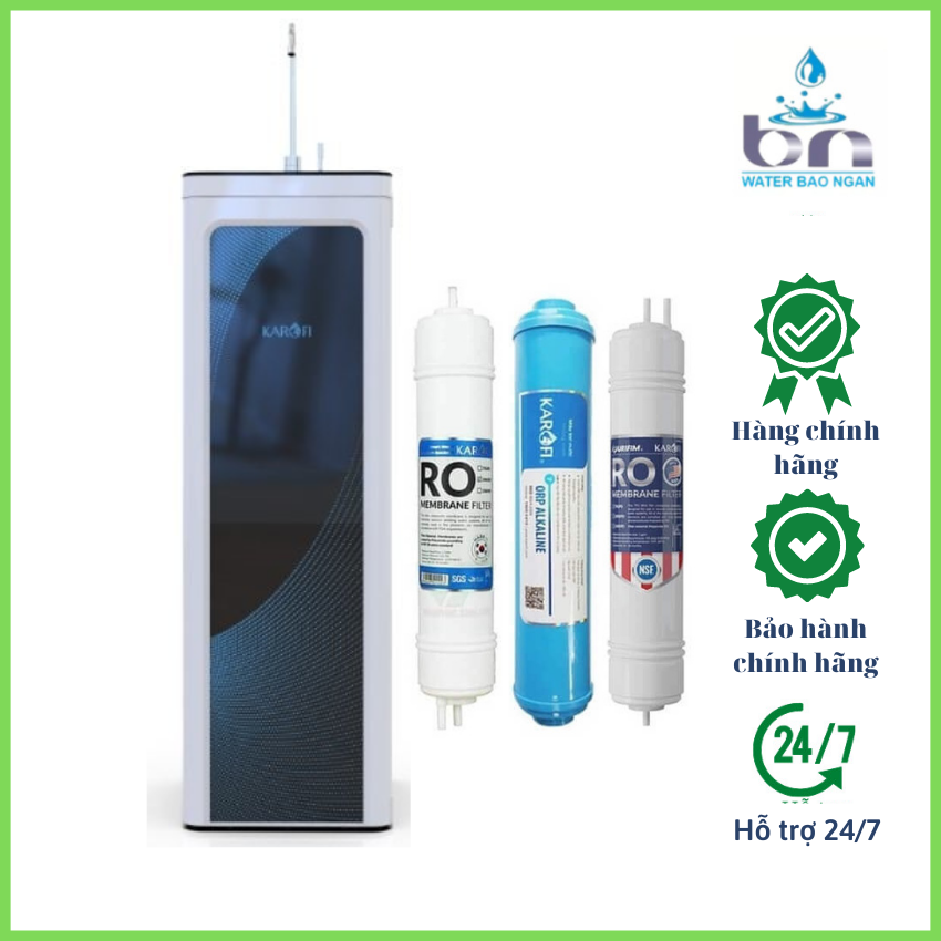 Máy lọc nước karofi kaq-o07 water bảo ngân + tặng ngay bộ lõi lọc1,2,3