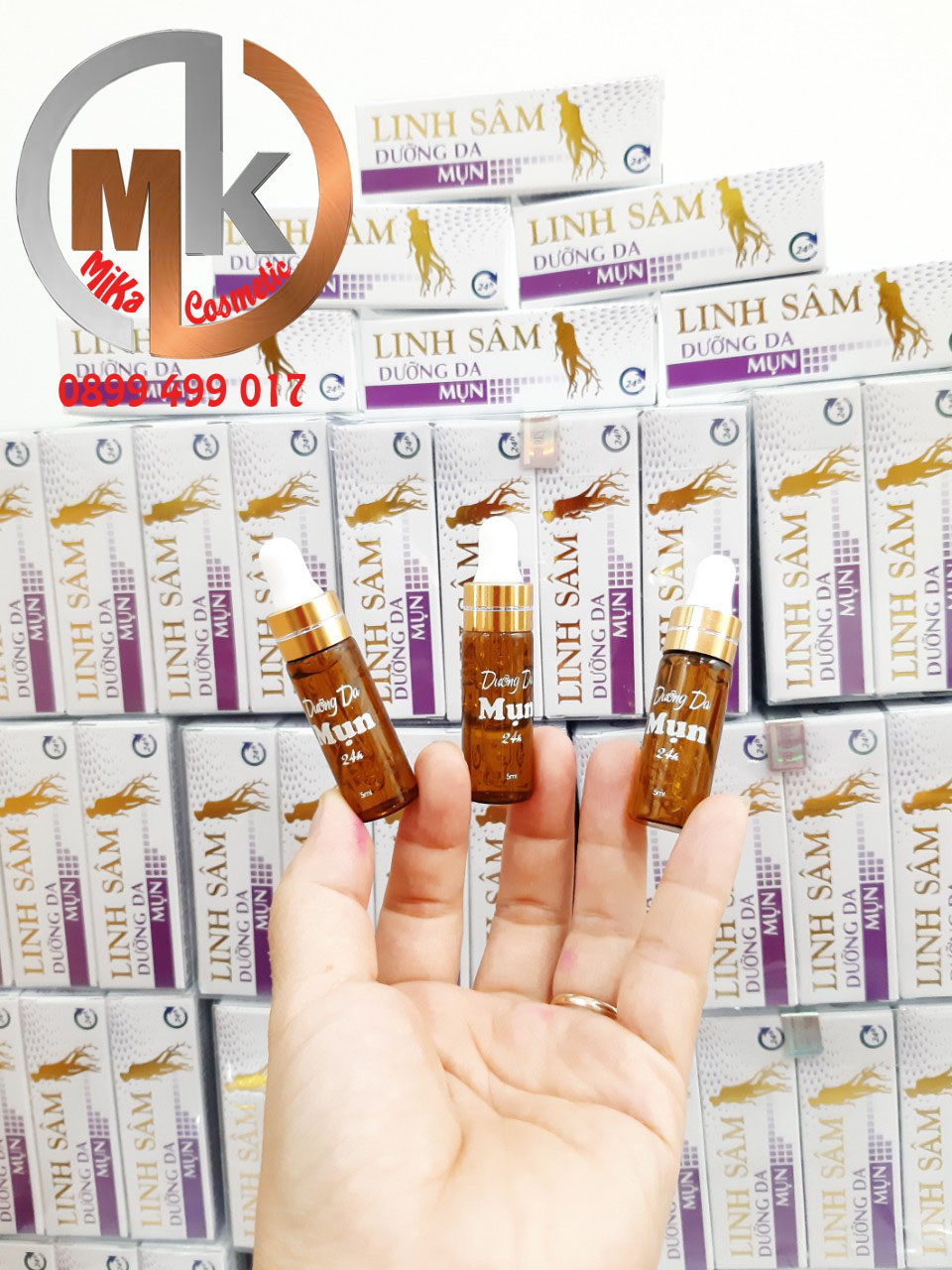 SERUM MỤN CẤP TỐC 24H LINH SÂM - chấm mụn