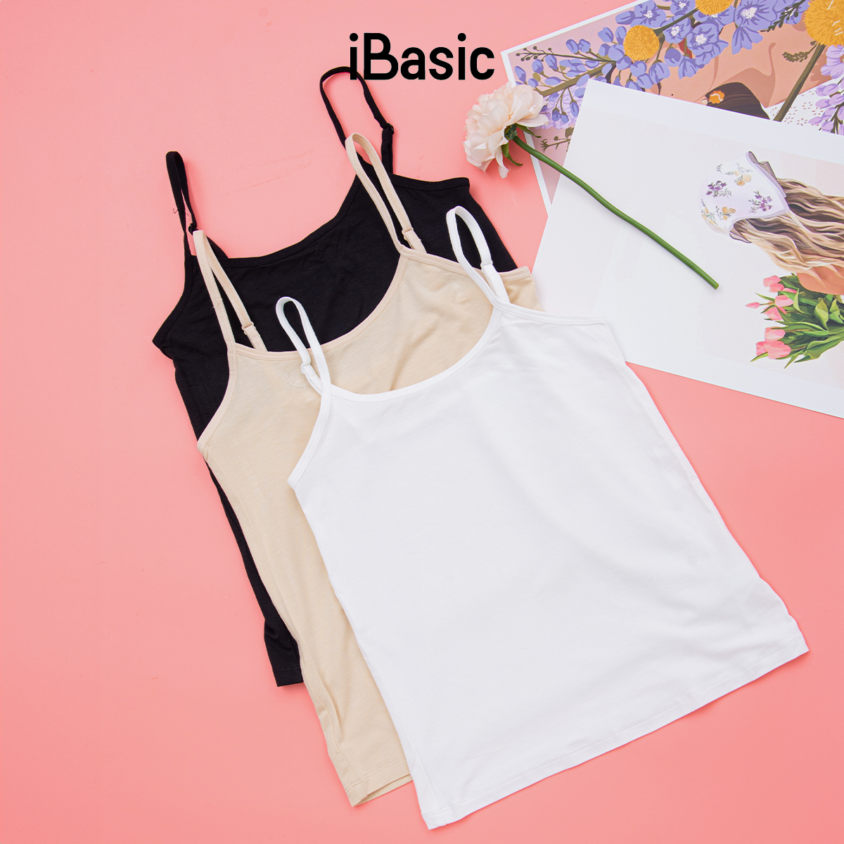 Áo lót iBasic cami dài VA112
