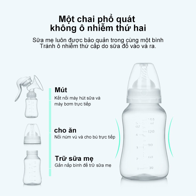 Máy hút sữa bằng tay Bình hút mạnh Breast pump