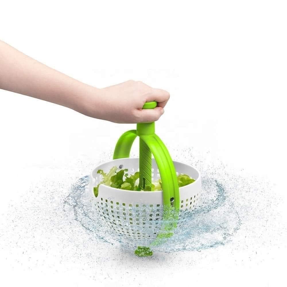 Rổ quay vắt rau sống ráo nước cao cấp, đồ dùng dụng cụ hỗ trợ vắt rau thông minhbộ rổ quay làm ráo nước rau củ quả đa năng có tay cầm xoay - rổ xoay ly tâm tròn xoay,rổ rửa rau củ quả xoay tay - rửa rau, trộn salad, làm ráo ,
