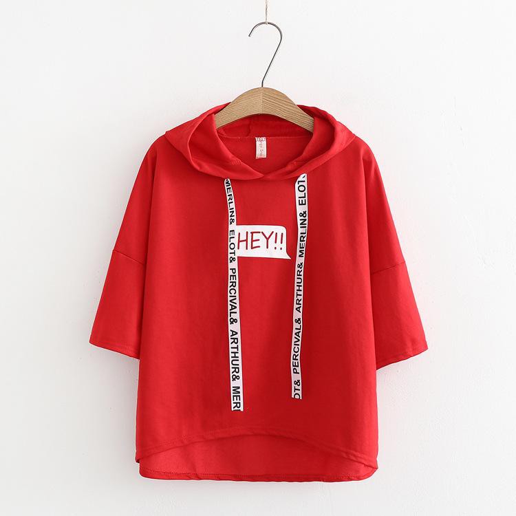 Áo hoodie tay lỡ in chữ hey cực cá tính ttv0015a