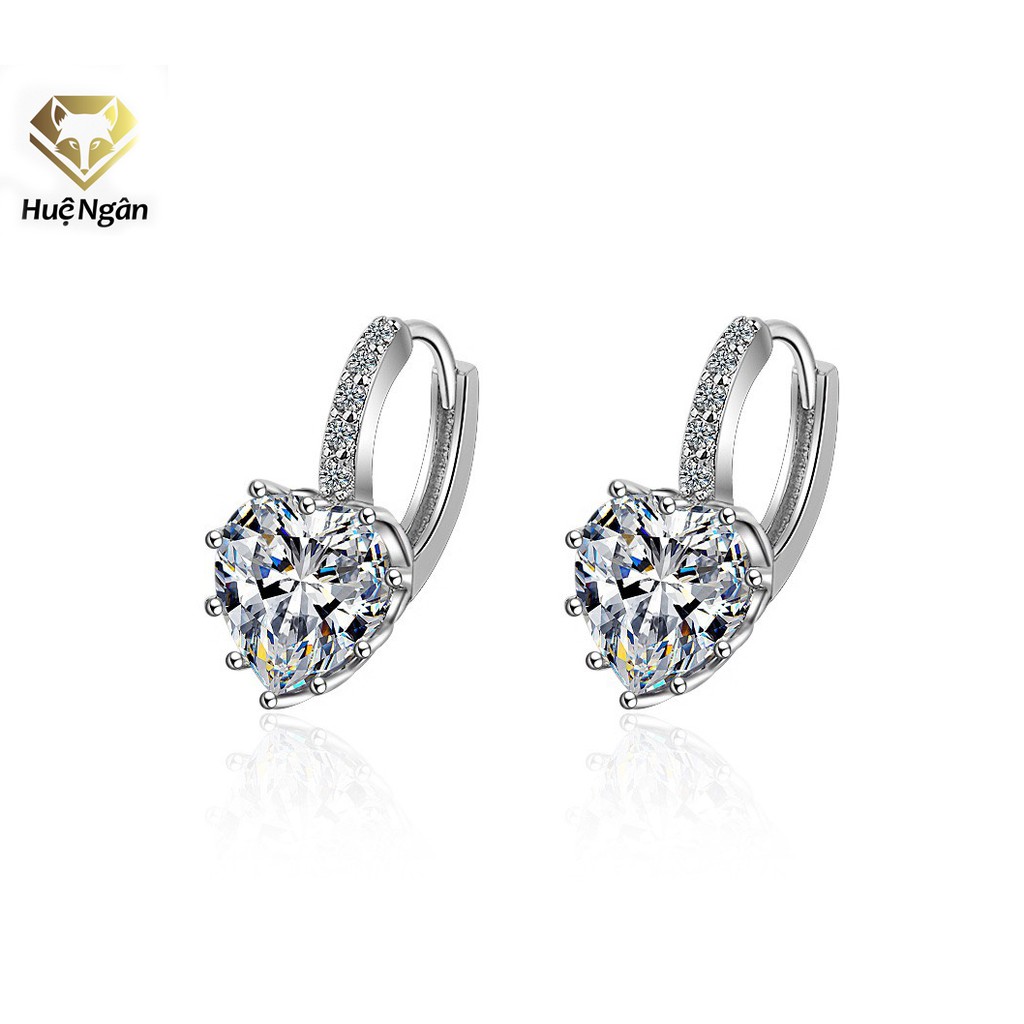 Bông tai bạc ý 925 huệ ngân - tim xinh rye140967