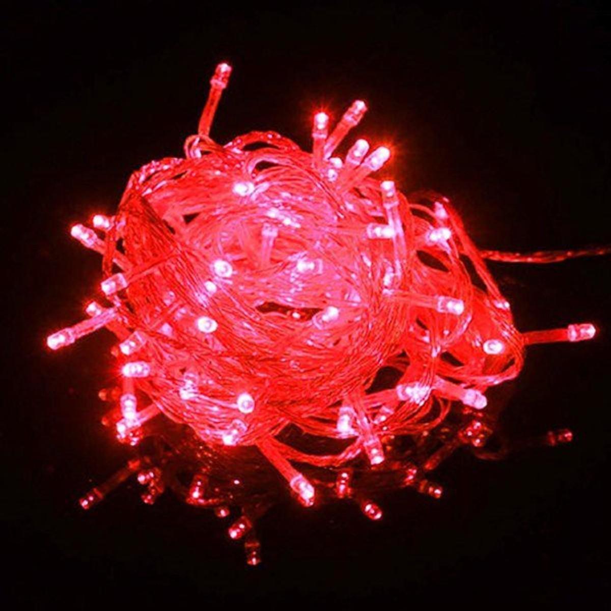 Đèn nháy trang trí led màu đỏ 50 bóng
