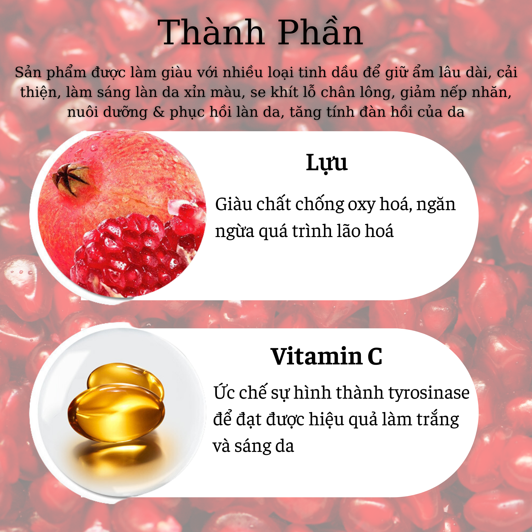 Hộp 32 Viên Tinh Chất Dưỡng Trắng Da Vitamin C Giúp Thu Nhỏ Lỗ Chân Lông Dưỡng Ẩm & Làm Sáng Da Làm Giảm Nếp Nhăn Chống lão Hoá