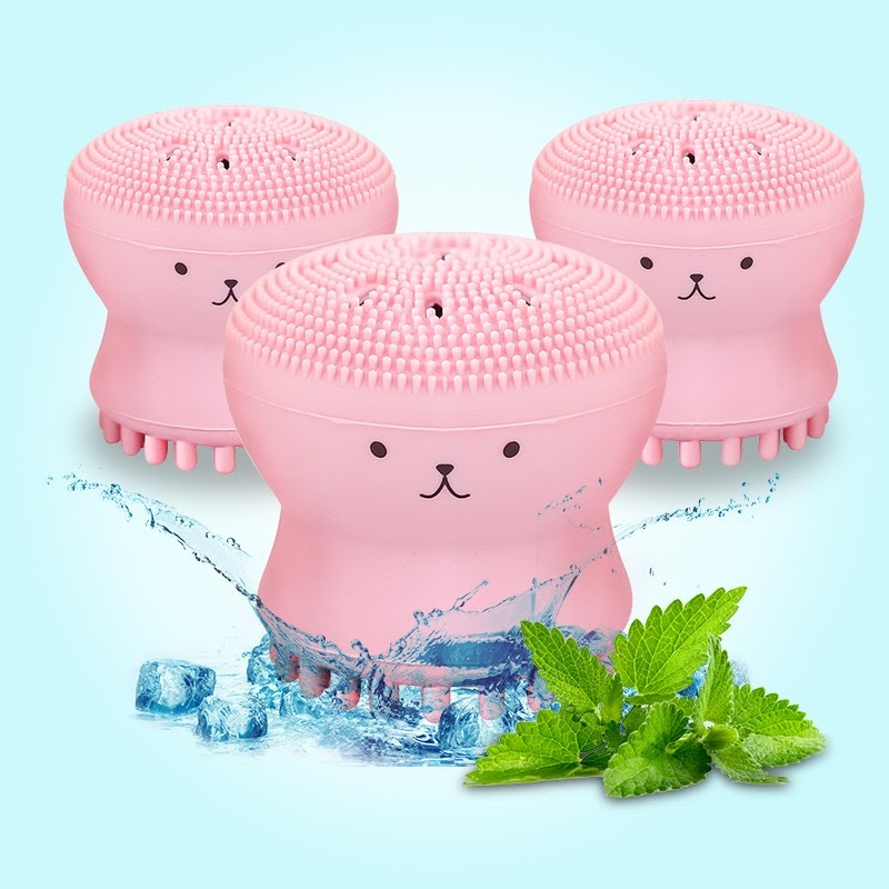 Cọ rửa mặt bạch tuộc siêu mềm tẩy da chết