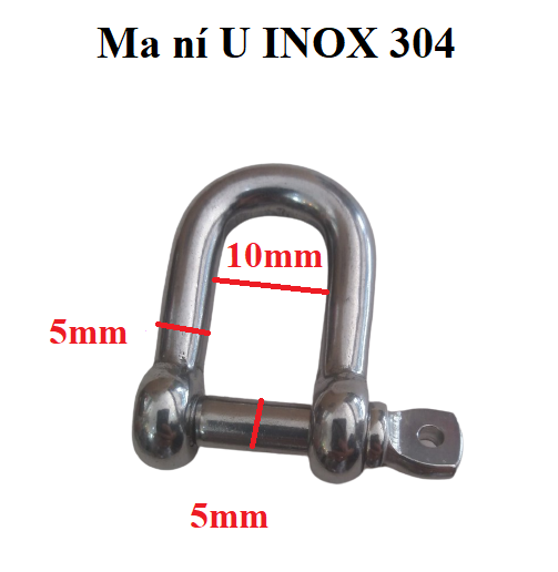 Ma ní U INOX 304 5mm