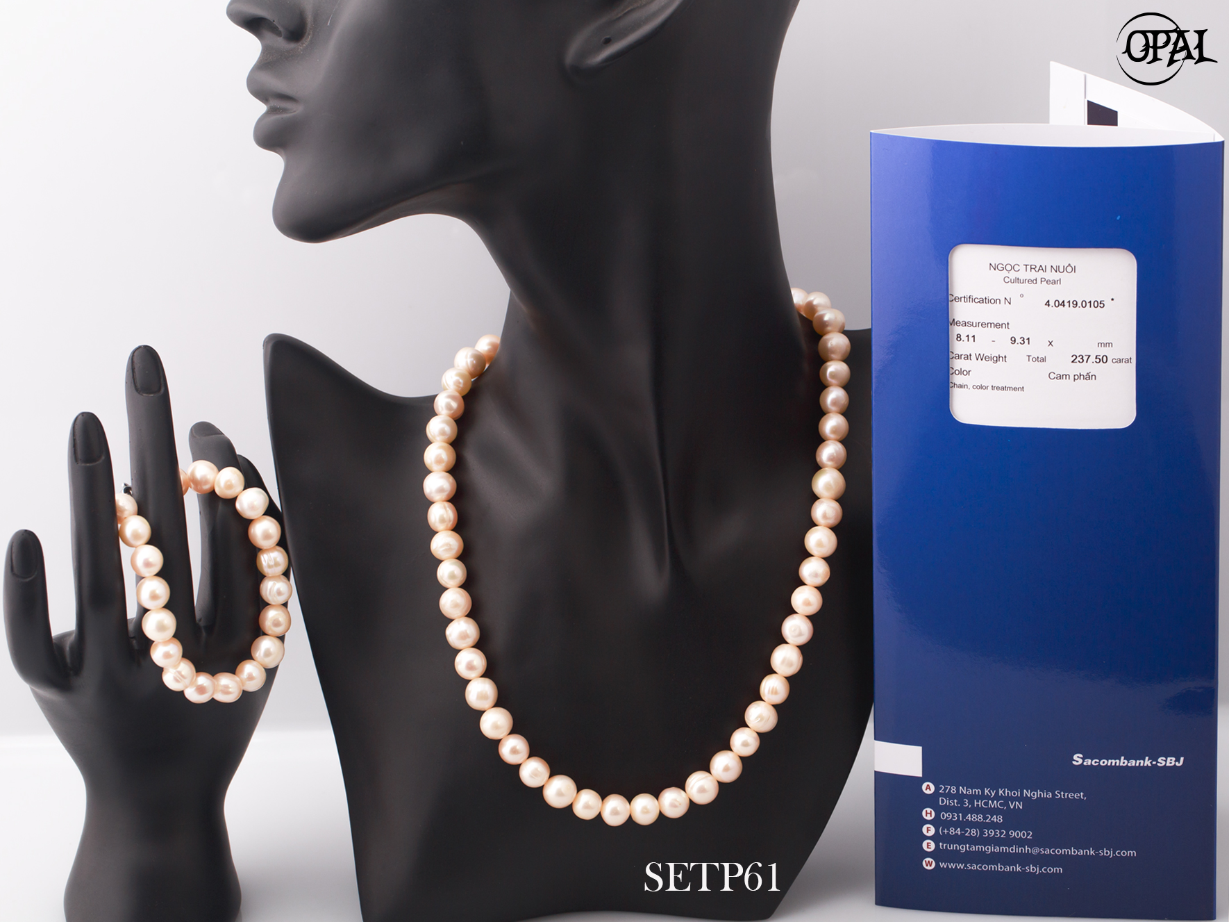 SETP61-Bộ trang sức ngọc trai OPAL