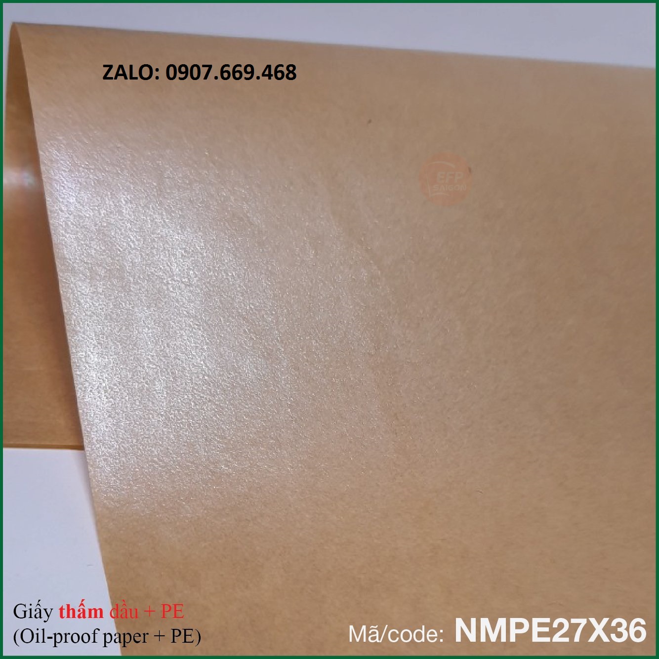 Giấy gói thực phẩm tráng PE size 27x36cm ( 500 tờ )