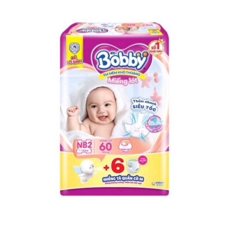 Miếng lót sơ sinh Bobby Newborn 1-108M / NB2-60M miếng KM
