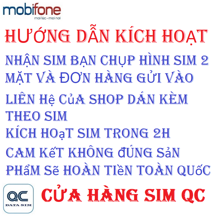 Sim số đẹp mobifone trả trước AABBCC. CHƯA KÍCH HOẠT
