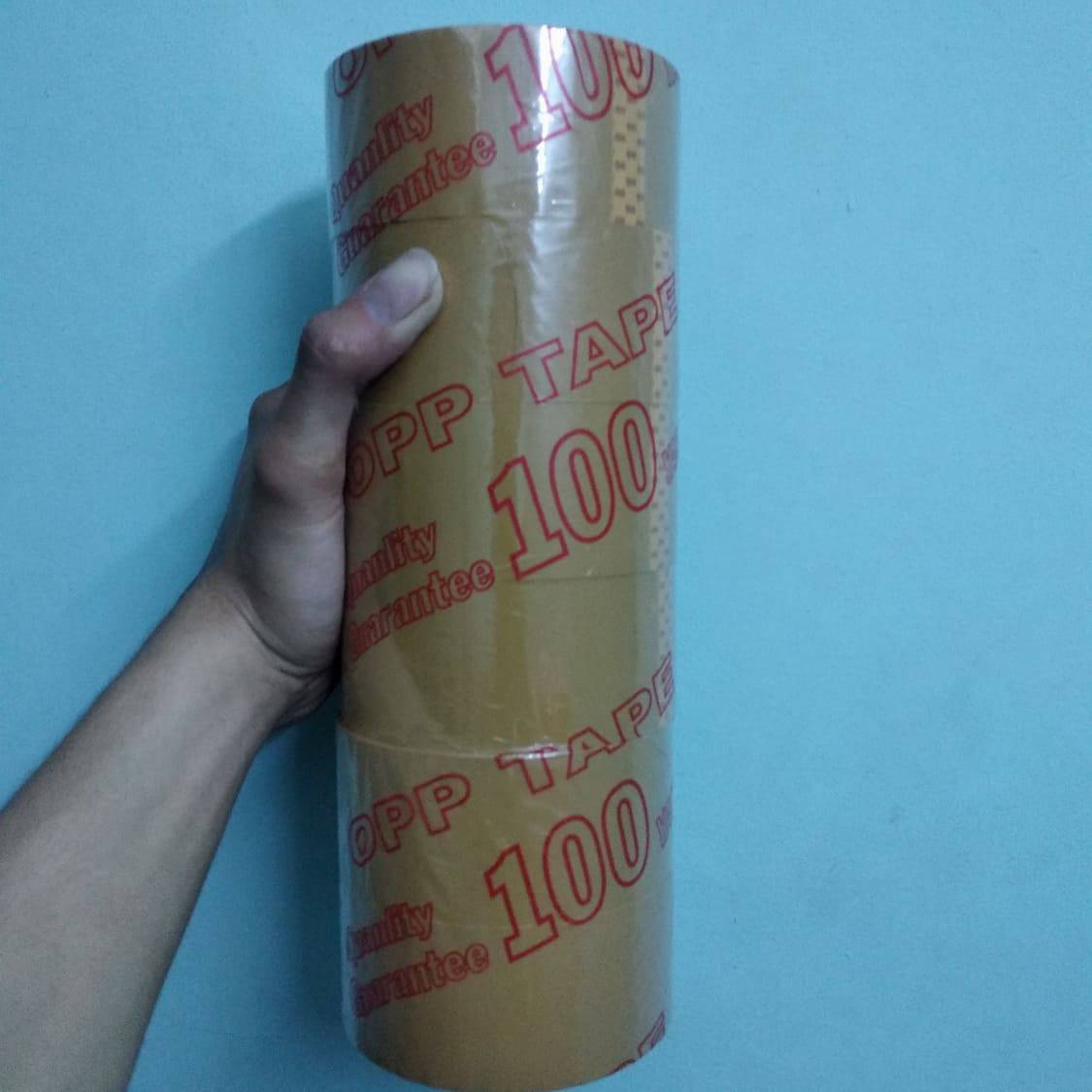 200g Cuộn Băng keo Vàng 100Y - Ảnh Thật