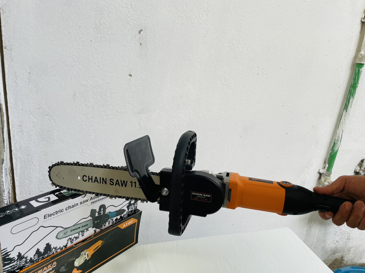 Combo máy mài kèm lưỡi cưa xích cắt cây