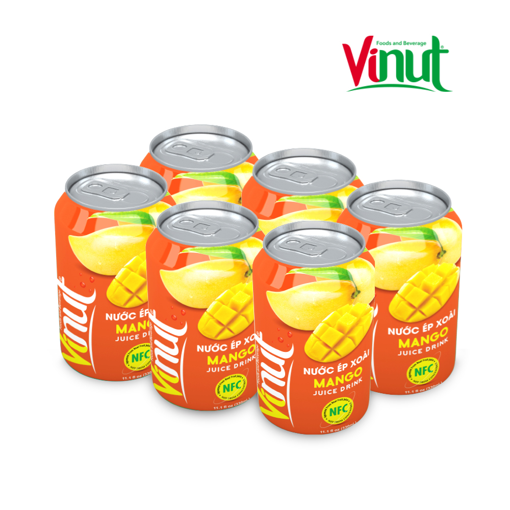 [LỐC 6 LON] Nước Ép Xoài Vinut 330ml