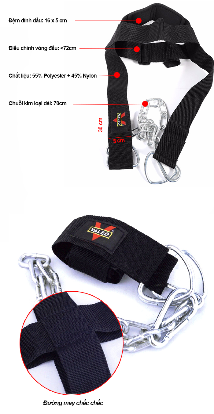 Đai Xích Treo Tạ Tập Cơ Cổ Head Harness Dùng Trong Thể Thao, Boxing Chuyên Nghiệp