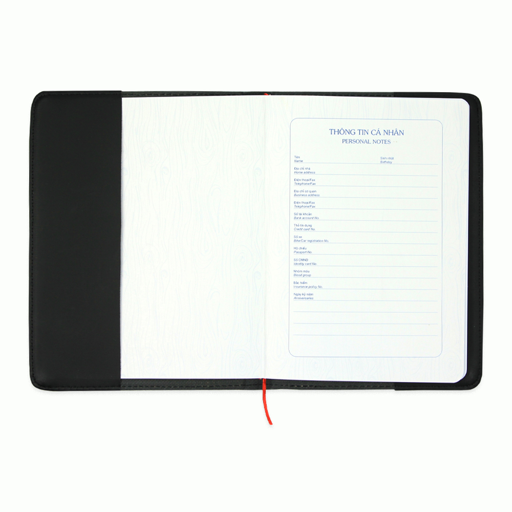 Sổ lịch da Classic Book A5 Hồng Hà 200 trang - 4597