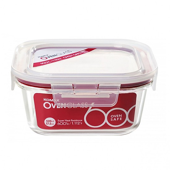 Hộp Thủy Tinh Komax Oven Glass Hàn Quốc 520ml chịu Nhiệt Lò Nướng FDA chứng nhận an toàn sức khỏe
