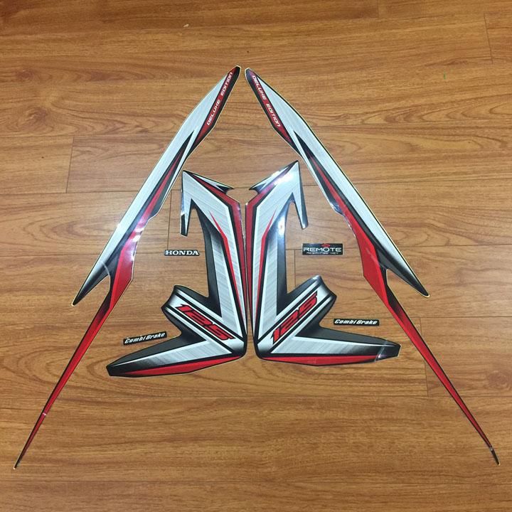 Bộ tem dán xe máy Airblade 125 đời 2013-2014 màu ĐỎ