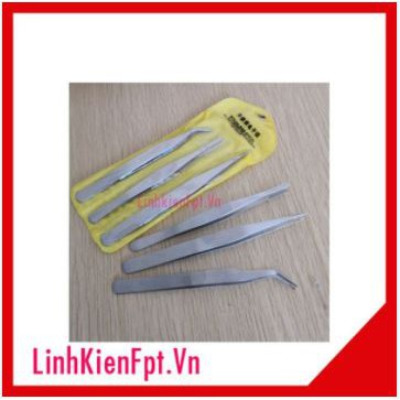 Bộ nhíp gắp linh kiện điện tử vàng ( 3 nhíp)