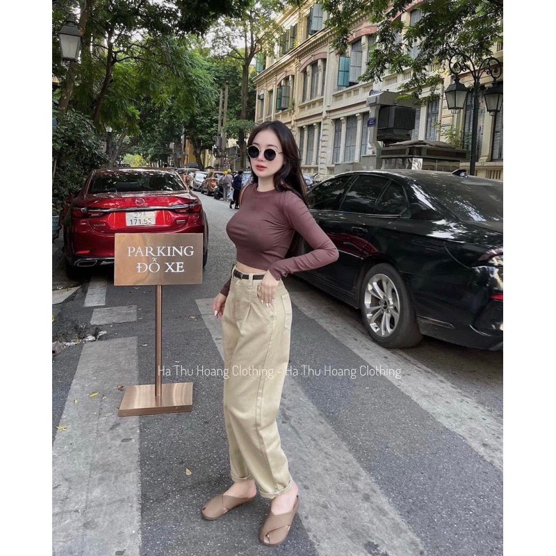 QUẦN BAGGY LƯNG CAO ĐỈA TO THỜI TRANG #1345