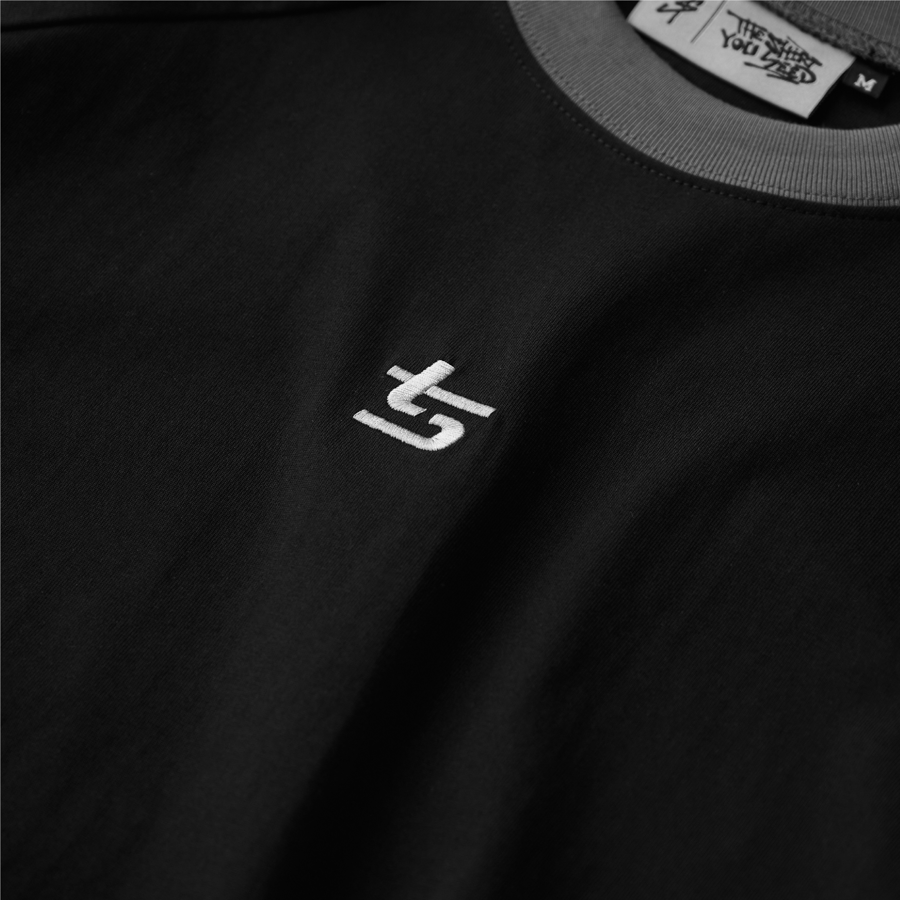 Áo Thun TSUN DualLine Tee - Đen - [UNISEX] - Thêu Logo