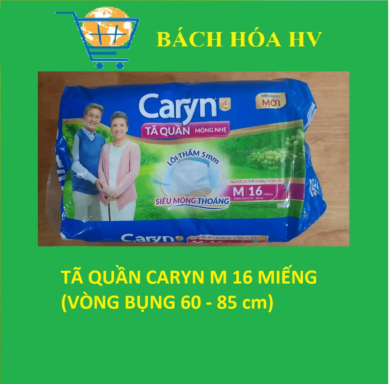 Tã Quần Caryn (M16, L14, XL12) + 2 miếng - BACH HOA HV