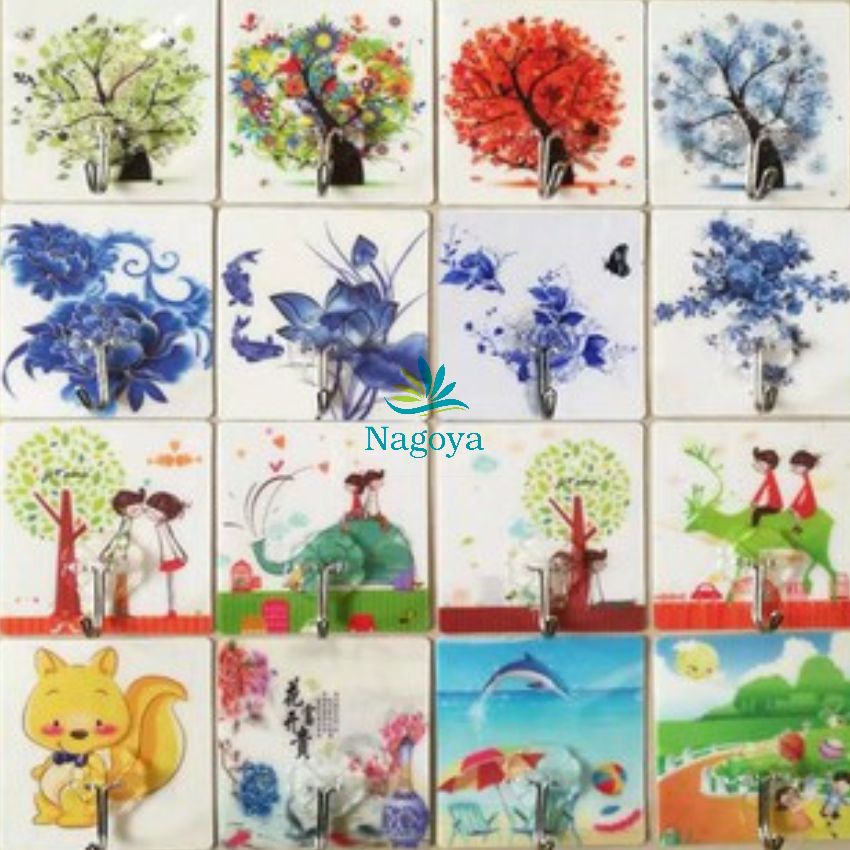 Set 5 Cái Móc Dán Tường 3D Siêu Dính Chắc