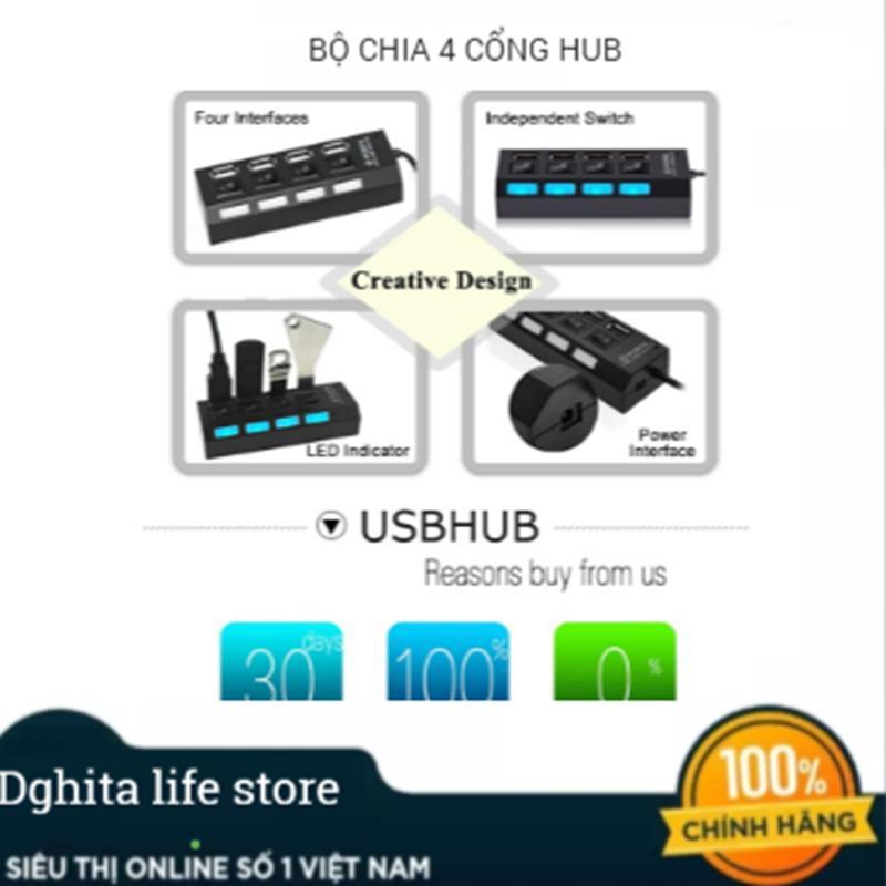 Bảng giá Bộ chia USB 4 cổng HUB tốc độ cao trung tâm 2.0USB chuyên dụng Phong Vũ