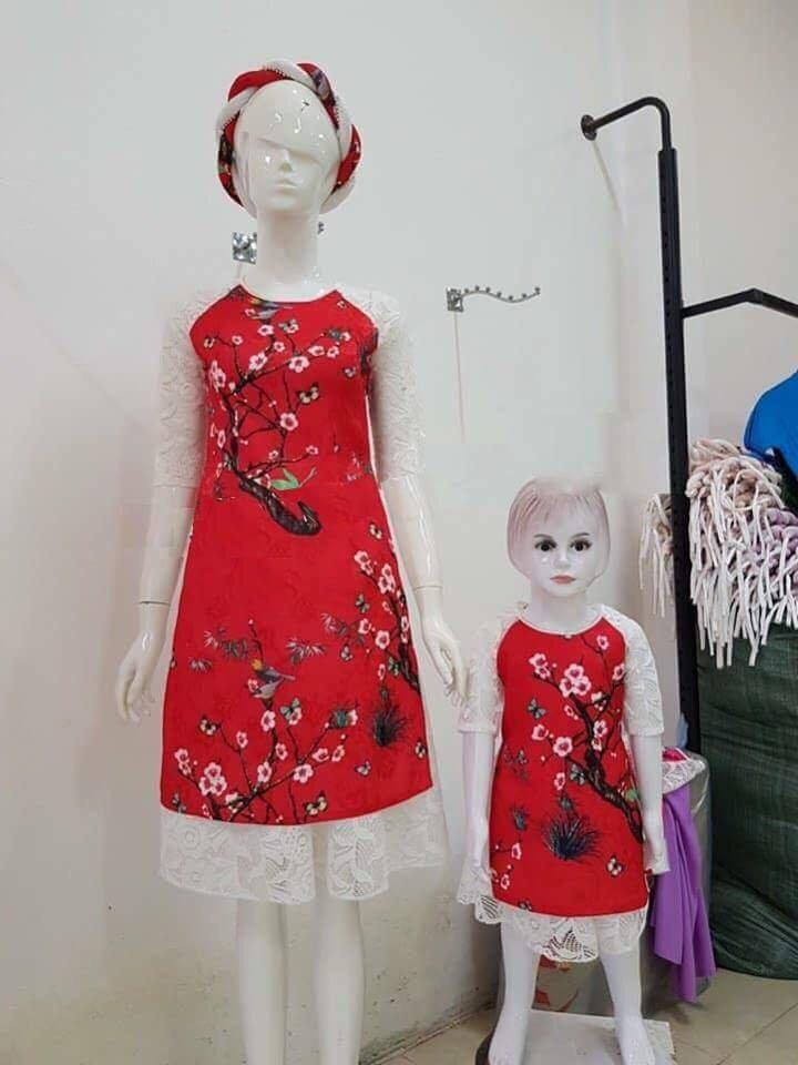 sét áo dài cách tân mẹ và bé