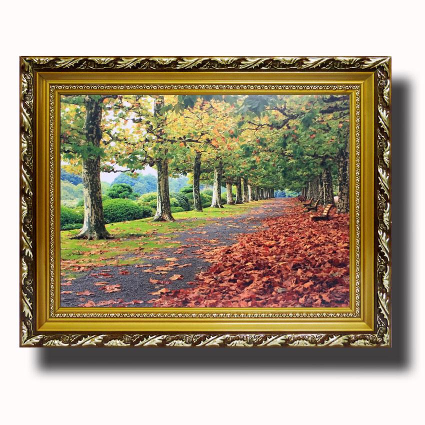 Tranh treo tường - Hàng Cây Mùa Thu - Tranh Minh Hiền (KHUNG GỖ - 60 x 70cm)