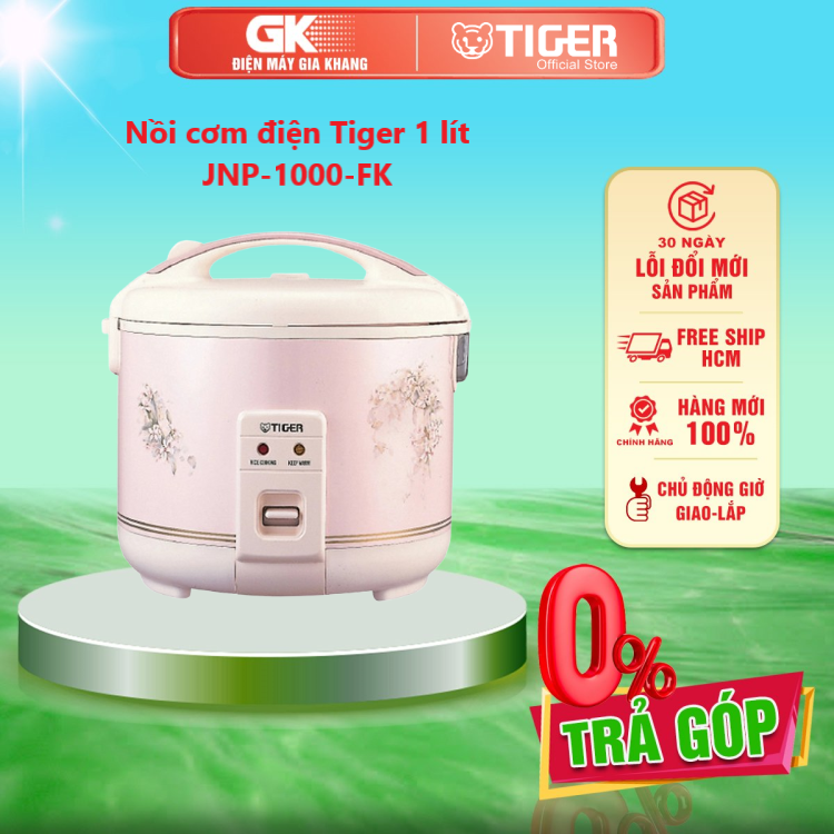 Jnp-1000 - nồi cơm điện tiger 1 lít jnp-1000-fk - giao toàn quốc - freeship hcm