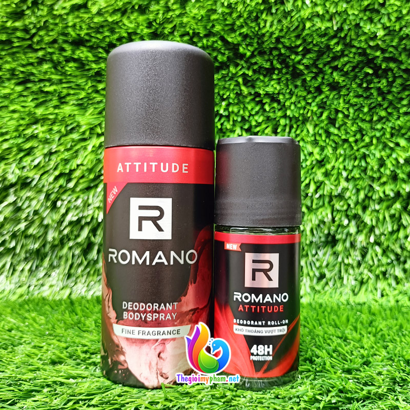 Combo khử mùi nam romano attitude: nước hoa/xịt khử mùi/lăn ngăn mùi