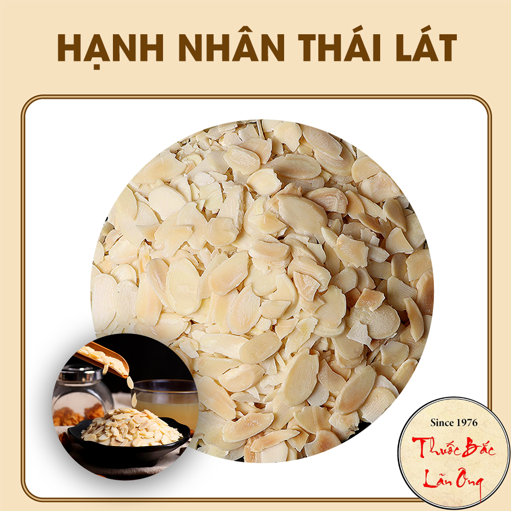 Nhân hạnh nhân thái lát 100g - Thuốc Bắc Lãn Ông